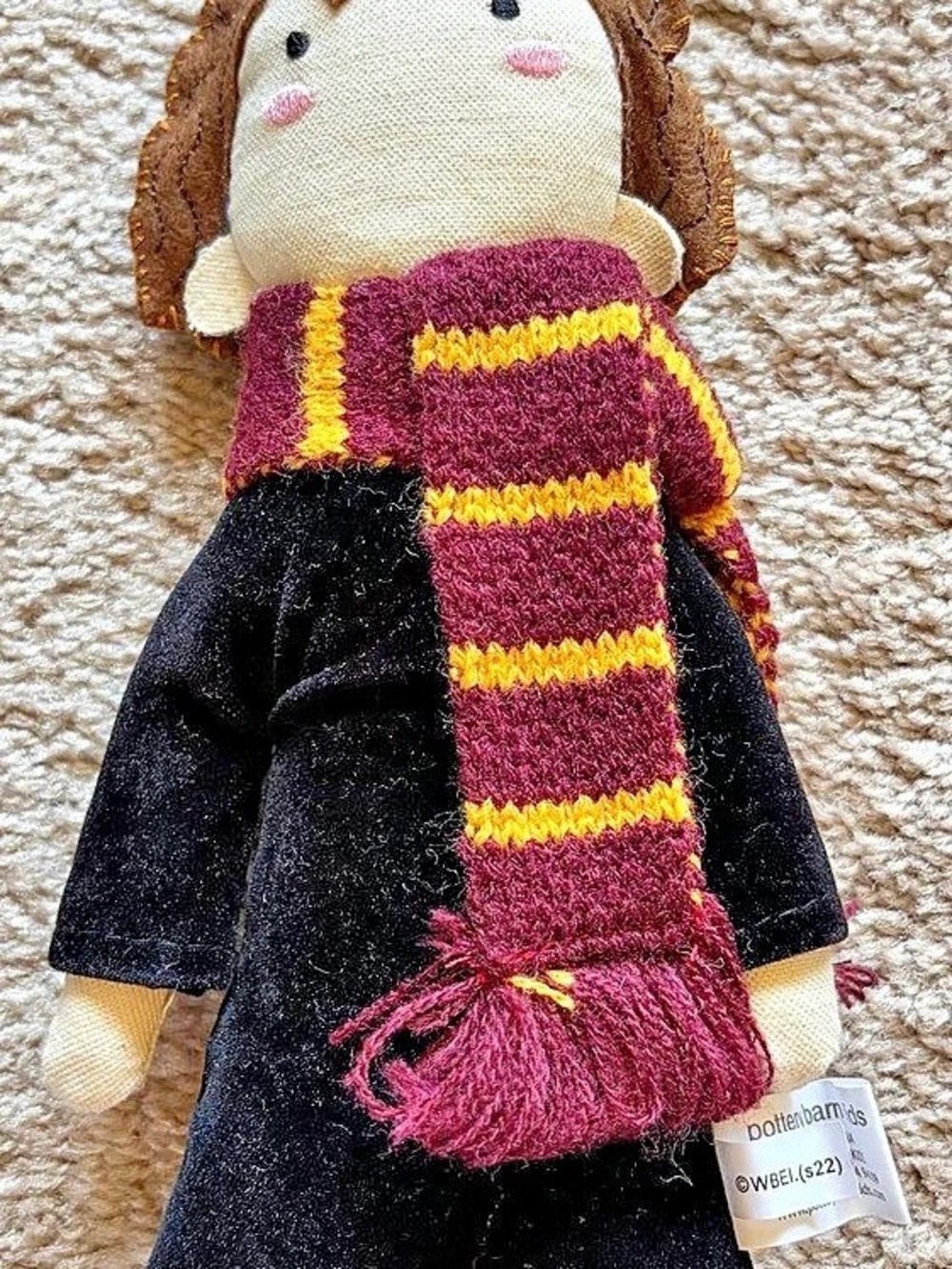 10”-tall Harry Potter Hermione Plush Holiday Ornament from the Pottery Barn Teen